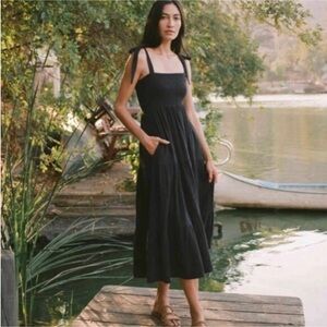 NEW NWT Christy Dawn The Lina Dress Eclipse Smocked MIDI Women’s